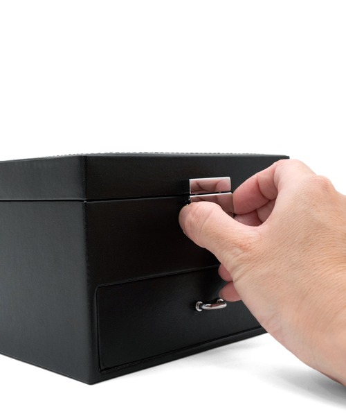 VitaFelice（ヴィータフェリーチェ）の「スタンドミラー付き2段ジュエリーボックス（収納グッズ・レディース・ブラック/ホワイト/ピンク・FREE）」の8枚目の写真