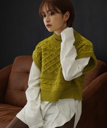 AULI | 【低身長向けサイズ】ケーブルニットベスト(ベスト)