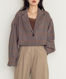 w closet | 起毛チェックショート丈シャツジャケット(シャツ/ブラウス)