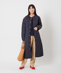 キルティングロングコート