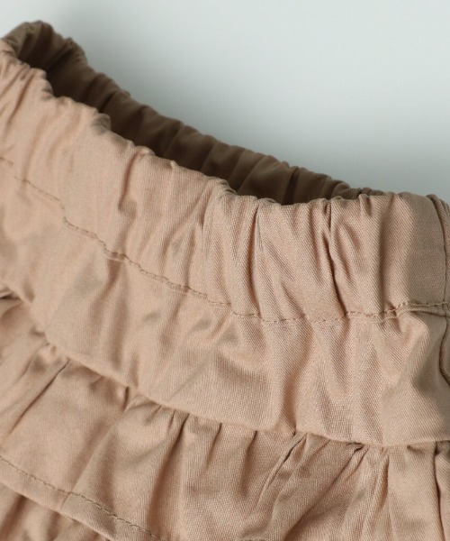 Moujonjon（ムージョンジョン）の「素材込フリルキュロット（スカート・キッズ・ブラウン・90/100/110/120/130）」の5枚目の写真