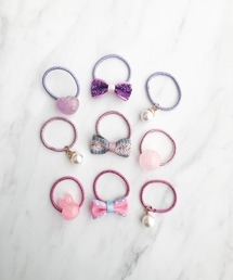 frangipani（フランジュパニ）の「リボン＆パールモチーフヘアゴムセット（KIDS）（ヘアゴム・キッズ）」