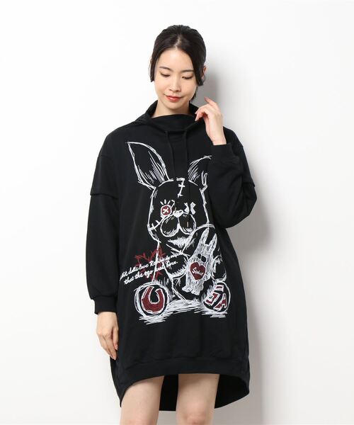 ラビル大好きウサギ裏毛ワンピース ワンピース Scolar スカラー のファッション通販 Zozotown