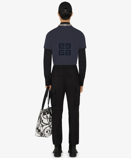 GIVENCHY（ジバンシイ）の「エムブロイダードGIVENCHYスリムフィットTシャツ（Tシャツ/カットソー・メンズ・ダークブルー/ブラック・SMALL/MEDIUM/LARGE/X-SMALL）」の4枚目の写真