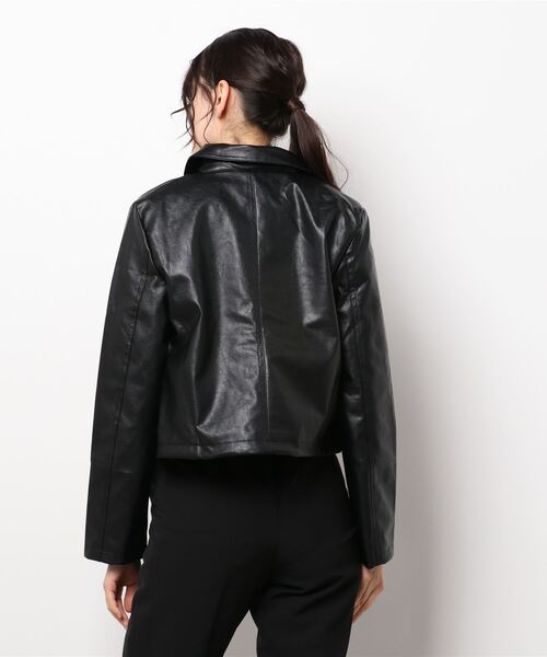 Dream garden(ドリームガーデン)の「レザージャケット(ライダースジャケット・レディース・ブラック/クリーム・FREE)」の10枚目の写真