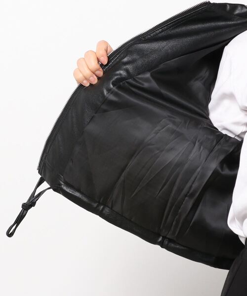 Dream garden(ドリームガーデン)の「レザージャケット(ライダースジャケット・レディース・ブラック/クリーム・FREE)」の19枚目の写真