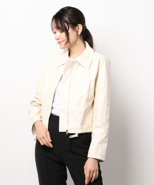 Dream garden(ドリームガーデン)の「レザージャケット(ライダースジャケット・レディース・ブラック/クリーム・FREE)」の22枚目の写真