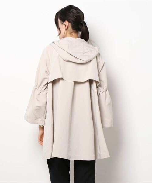 INTERPLANET（インタープラネット）の「ギャザースリーブフードコート（その他アウター・レディース・ブラック/カーキ/ライトベージュ・FREE）」の5枚目の写真