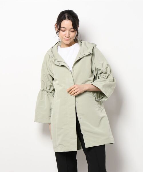 INTERPLANET（インタープラネット）の「ギャザースリーブフードコート（その他アウター・レディース・ブラック/カーキ/ライトベージュ・FREE）」の9枚目の写真