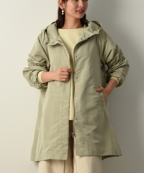 INTERPLANET（インタープラネット）の「ギャザースリーブフードコート（その他アウター・レディース・ブラック/カーキ/ライトベージュ・FREE）」の19枚目の写真