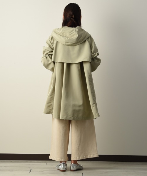 INTERPLANET（インタープラネット）の「ギャザースリーブフードコート（その他アウター・レディース・ブラック/カーキ/ライトベージュ・FREE）」の11枚目の写真
