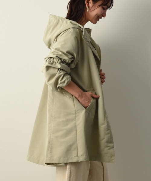 INTERPLANET（インタープラネット）の「ギャザースリーブフードコート（その他アウター・レディース・ブラック/カーキ/ライトベージュ・FREE）」の18枚目の写真