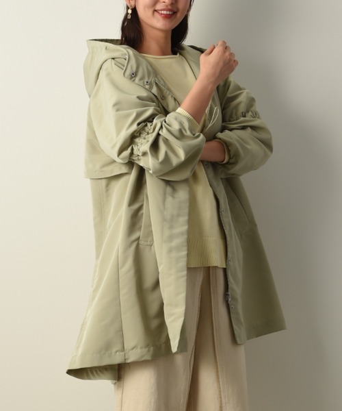 INTERPLANET（インタープラネット）の「ギャザースリーブフードコート（その他アウター・レディース・ブラック/カーキ/ライトベージュ・FREE）」の17枚目の写真