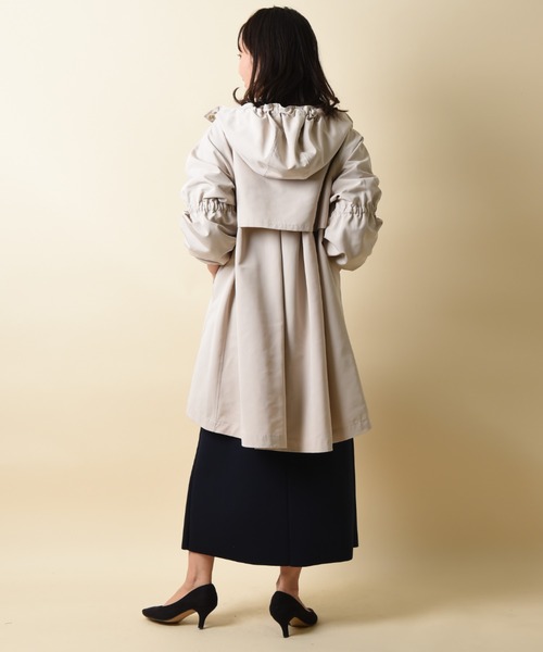 INTERPLANET（インタープラネット）の「ギャザースリーブフードコート（その他アウター・レディース・ブラック/カーキ/ライトベージュ・FREE）」の21枚目の写真