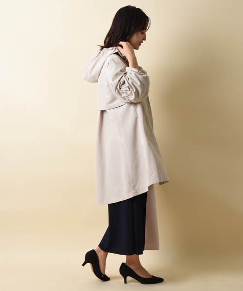 INTERPLANET（インタープラネット）の「ギャザースリーブフードコート（その他アウター・レディース・ブラック/カーキ/ライトベージュ・FREE）」の20枚目の写真