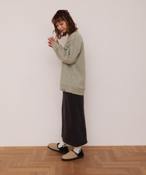 OUTDOOR PRODUCTS(アウトドアプロダクツ)の「【OUTDOOR PRODUCTS/アウトドアプロダクツ】冬の暖かいアイテム 裏ボアロングスカート(スカート・レディース・オリーブ/杢グレー/スミクロ・MEDIUM/LARGE)」の6枚目の写真