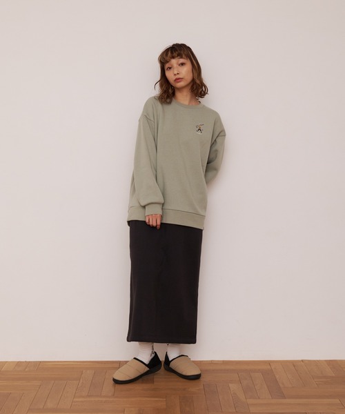 OUTDOOR PRODUCTS(アウトドアプロダクツ)の「【OUTDOOR PRODUCTS/アウトドアプロダクツ】冬の暖かいアイテム 裏ボアロングスカート(スカート・レディース・オリーブ/杢グレー/スミクロ・MEDIUM/LARGE)」の5枚目の写真