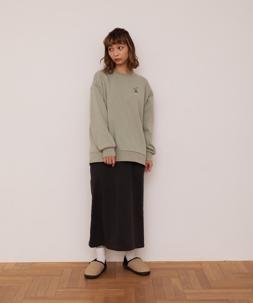 OUTDOOR PRODUCTS(アウトドアプロダクツ)の「【OUTDOOR PRODUCTS/アウトドアプロダクツ】冬の暖かいアイテム 裏ボアロングスカート(スカート・レディース・オリーブ/杢グレー/スミクロ・MEDIUM/LARGE)」の4枚目の写真