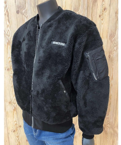 AVIREX/RETRO BOA MA-1 CUSTOMフライトジャケット　L黒 AVIREX（アヴィレックス）の「RETRO BOA MA-1 CUSTOM（MA-1）」 - WEAR