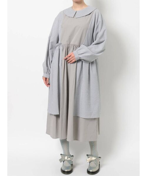 merry jenny（メリージェニー）の「ギャザーチェックコンビワンピース（ワンピース・レディース・グレー/ピンク/ブラック・FREE）」の19枚目の写真