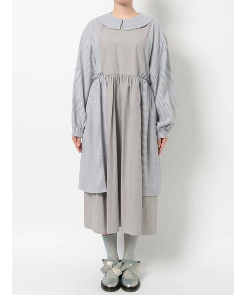 merry jenny（メリージェニー）の「ギャザーチェックコンビワンピース（ワンピース・レディース・グレー/ピンク/ブラック・FREE）」の20枚目の写真