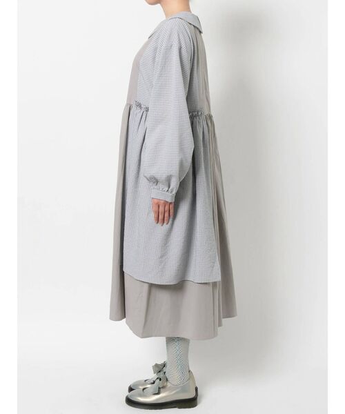 merry jenny（メリージェニー）の「ギャザーチェックコンビワンピース（ワンピース・レディース・グレー/ピンク/ブラック・FREE）」の21枚目の写真