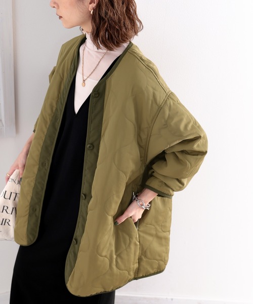 classicalelf(クラシカルエルフ)の「3WAYで使える優秀アイテム!ビッグシルエットM-65キルトライナー付きモッズコート 2枚セット(モッズコート・メンズ・ブラック/アイボリー/カーキ・X-LARGE/LARGE/MEDIUM)」の12枚目の写真