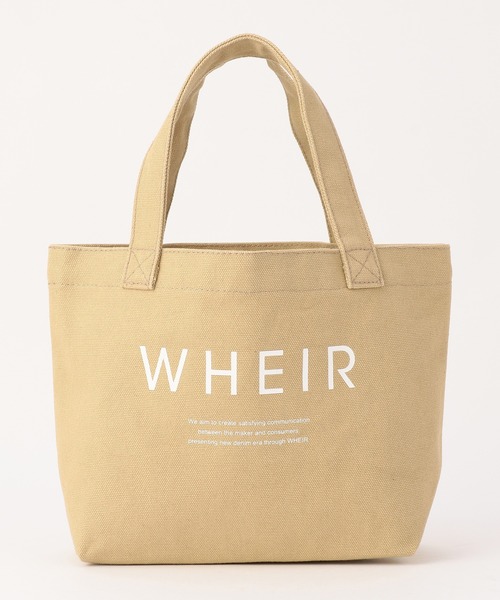 WHEIR（ウェア）の「WHEIR キャンバスランチトートバッグ（トートバッグ・レディース・ホワイト/ブラック/ベージュ/グレー/ライトベージュ・FREE）」の5枚目の写真