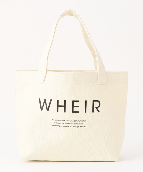 WHEIR（ウェア）の「WHEIR キャンバスランチトートバッグ（トートバッグ・レディース・ホワイト/ブラック/ベージュ/グレー/ライトベージュ・FREE）」の2枚目の写真