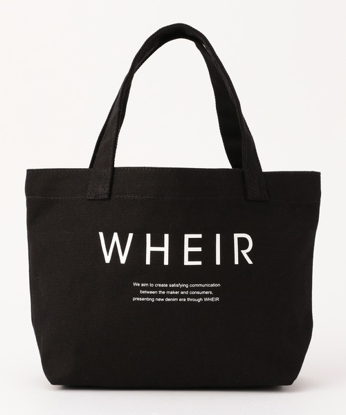 WHEIR（ウェア）の「WHEIR キャンバスランチトートバッグ（トートバッグ・レディース・ホワイト/ブラック/ベージュ/グレー/ライトベージュ・FREE）」の3枚目の写真