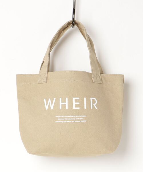 WHEIR（ウェア）の「WHEIR キャンバスランチトートバッグ（トートバッグ・レディース・ホワイト/ブラック/ベージュ/グレー/ライトベージュ・FREE）」の12枚目の写真