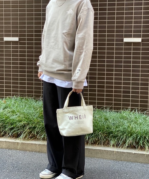 WHEIR（ウェア）の「WHEIR キャンバスランチトートバッグ（トートバッグ・レディース・ホワイト/ブラック/ベージュ/グレー/ライトベージュ・FREE）」の8枚目の写真