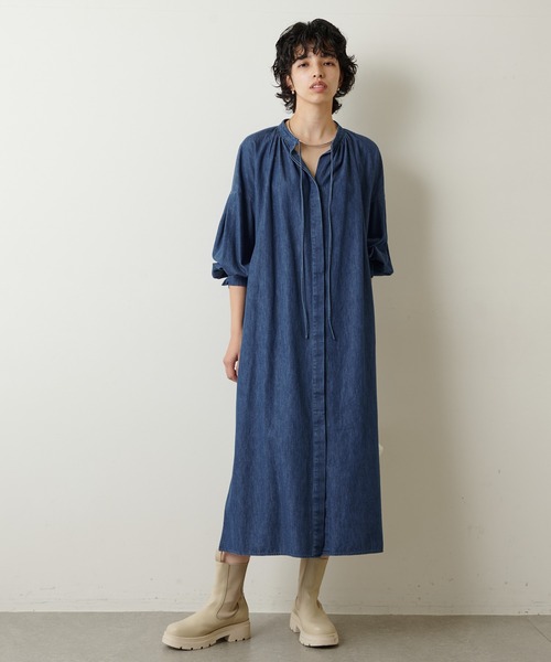 Whim Gazette（ウィムガゼット）の「デニムロングワンピース 