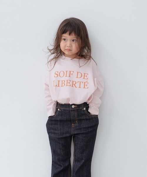 LOWRYS FARM(ローリーズファーム)の「ロゴTEELS 264241(Tシャツ/カットソー・キッズ・アイボリー/オフホワイト/ピンク・110cm/120cm/130cm/140cm/150cm)」の3枚目の写真