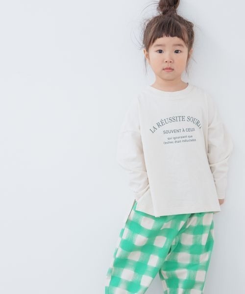 LOWRYS FARM(ローリーズファーム)の「ロゴTEELS 264241(Tシャツ/カットソー・キッズ・アイボリー/オフホワイト/ピンク・110cm/120cm/130cm/140cm/150cm)」の8枚目の写真