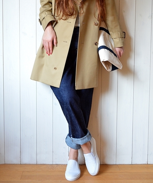 SHIPS for women（シップスフォーウィメン）の「★★nacer de pie:パンチングレザースリッポン◇（スニーカー・レディース・ホワイト/ブラック・35/38/36/37）」の11枚目の写真