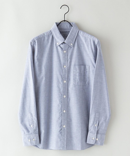 Blue Standard (ブルースタンダード)の「【BLUE STANDARD/ブルースタンダード】ラクケア イージーケア加工 オックスボタンダウンシャツ(シャツ/ブラウス・メンズ・ホワイト/ダークグリーン/ベージュ/ネイビー/ブルー系その他/スミクロ/ワイン・SMALL/MEDIUM/LARGE/X-LARGE)」の5枚目の写真