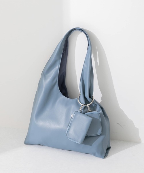 URBAN RESEARCH Sonny Label（アーバンリサーチサニーレーベル）の「ミニウォレット付きトライアングルバッグ（ショルダーバッグ・レディース・ブラック/オフホワイト/ブルー・ONE）」の5枚目の写真