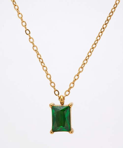 9ban（キューバン）の「【9ban】キューバン/Stone  necklace（ネックレス・レディース・レッド/エメラルド・FREE）」の7枚目の写真