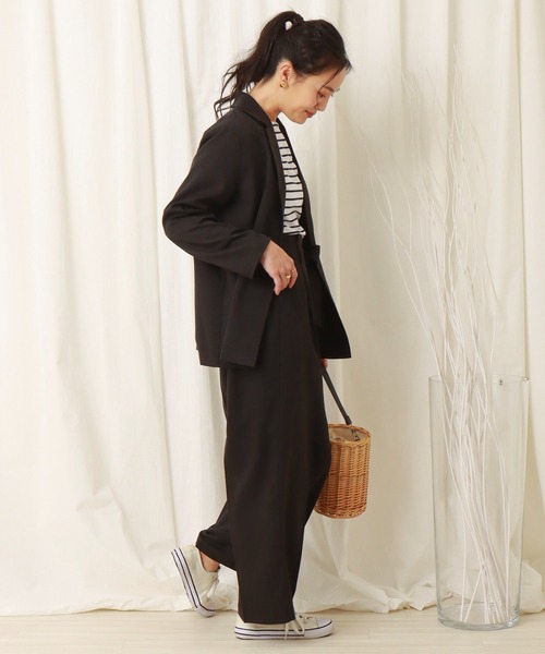 libelle more（リベル モア）の「ロングジャケット　セットアップ（セットアップ・レディース・ミント/ベージュ/ブラック/モカ・L/M）」の7枚目の写真