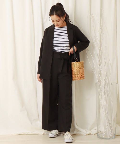 libelle more（リベル モア）の「ロングジャケット　セットアップ（セットアップ・レディース・ミント/ベージュ/ブラック/モカ・L/M）」の6枚目の写真