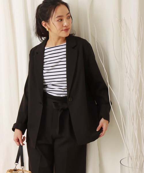 libelle more（リベル モア）の「ロングジャケット　セットアップ（セットアップ・レディース・ミント/ベージュ/ブラック/モカ・L/M）」の8枚目の写真