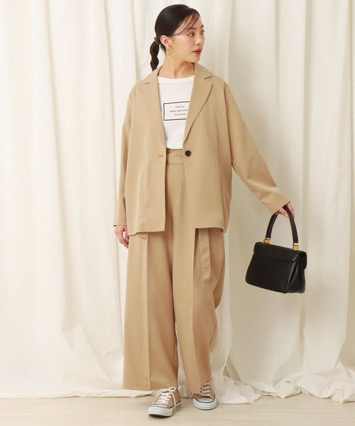 libelle more（リベル モア）の「ロングジャケット　セットアップ（セットアップ・レディース・ミント/ベージュ/ブラック/モカ・L/M）」の12枚目の写真