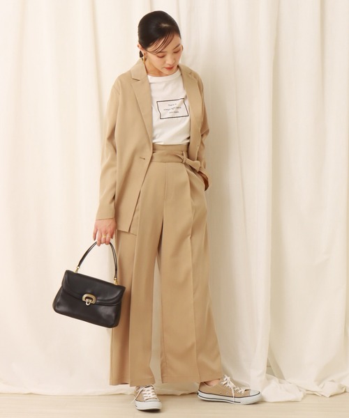 libelle more（リベル モア）の「ロングジャケット　セットアップ（セットアップ・レディース・ミント/ベージュ/ブラック/モカ・L/M）」の11枚目の写真