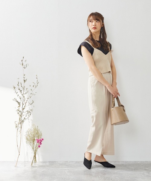 menue(メヌエ)の「ポインテッドトゥリブニットクリアヒールサンダル(サンダル・レディース・ブラック/ベージュ/ブラウン・LL/S/M/L)」の22枚目の写真