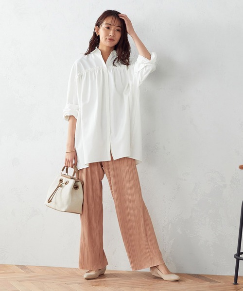 COMME CA ISM（コムサイズム）の「【セットアップ対応】 プリーツパンツ（その他パンツ・レディース・アイボリー/オレンジ/チャコール・MEDIUM/LARGE）」の10枚目の写真