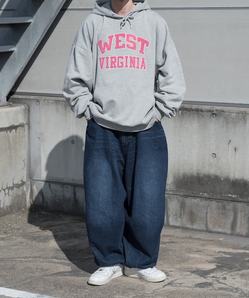 kutir(クティール)の「サガラ刺繍カレッジロゴパーカー(パーカー・メンズ・ライトグレー/イエロー/グリーン/ラベンダー・MEDIUM/LARGE)」の5枚目の写真