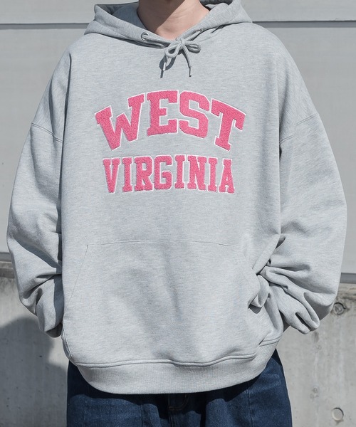 kutir(クティール)の「サガラ刺繍カレッジロゴパーカー(パーカー・メンズ・ライトグレー/イエロー/グリーン/ラベンダー・MEDIUM/LARGE)」の8枚目の写真