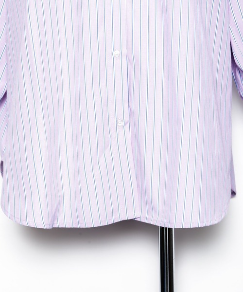 AS KNOW AS PINKY（アズノゥアズピンキー）の「サラリラバンドカラーシャツ（シャツ/ブラウス・レディース・オフホワイト/グリーン/パープル/イエロー・FREE）」の12枚目の写真