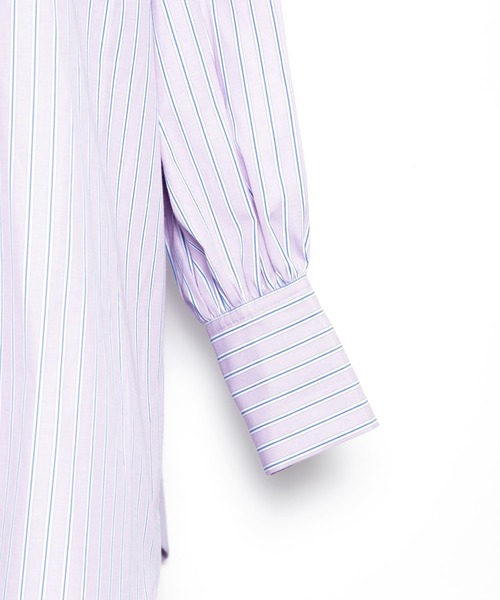 AS KNOW AS PINKY（アズノゥアズピンキー）の「サラリラバンドカラーシャツ（シャツ/ブラウス・レディース・オフホワイト/グリーン/パープル/イエロー・FREE）」の13枚目の写真